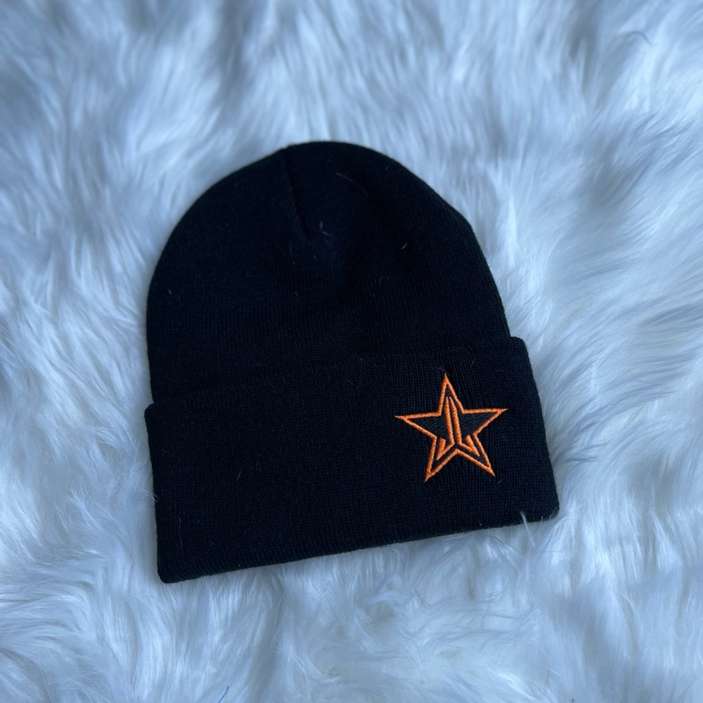 Jeffree Star Black and Orange Halloween Beanie